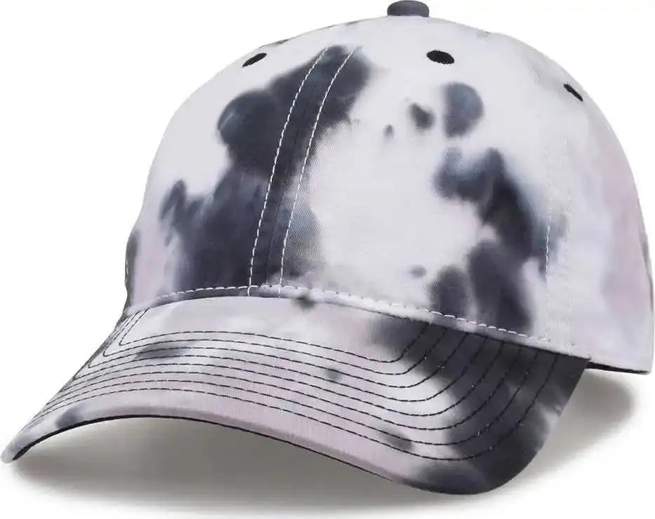 The Game Gb482 Asbury Tie-dyed Twill Cap - Greyscale - Multi-colored / 6 5/8’’ - 7