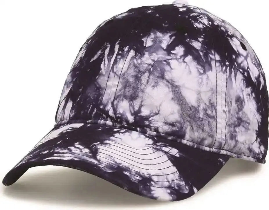 The Game Gb482 Asbury Tie-dyed Twill Cap - Navy Tonal