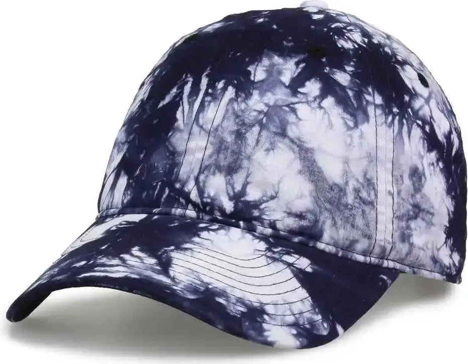 The Game Gb482 Asbury Tie-dyed Twill Cap - Navy Tonal