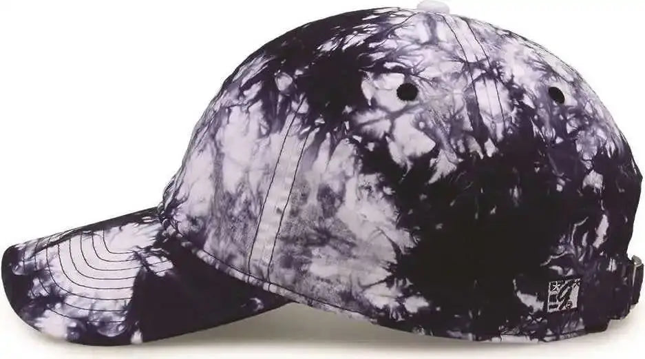 The Game Gb482 Asbury Tie-dyed Twill Cap - Navy Tonal