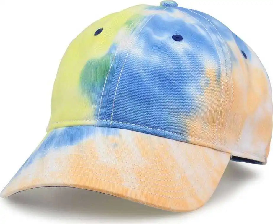 The Game Gb482 Asbury Tie-dyed Twill Cap - Sunrise - Multi-colored / 6 5/8’’ - 7