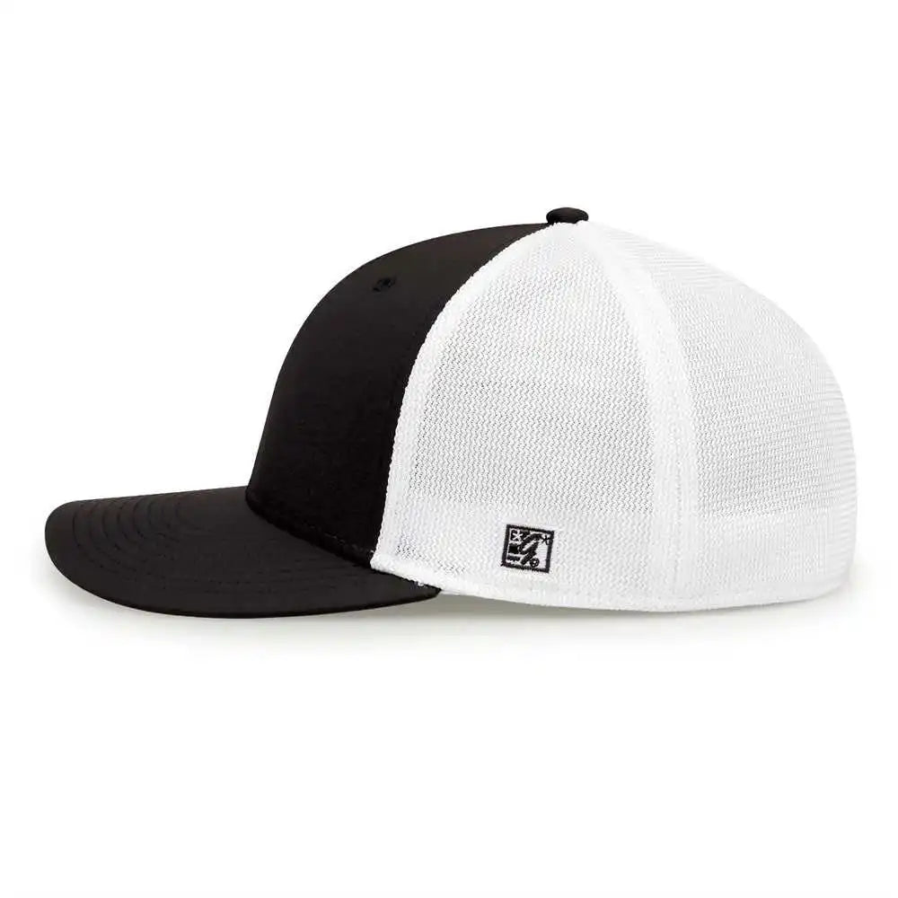 The Game Gb483 on Field Gamechanger with Diamond Mesh Cap Black White
