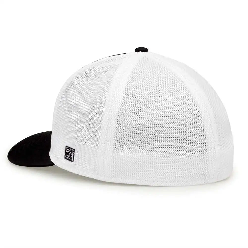 The Game Gb483 on Field Gamechanger with Diamond Mesh Cap Black White