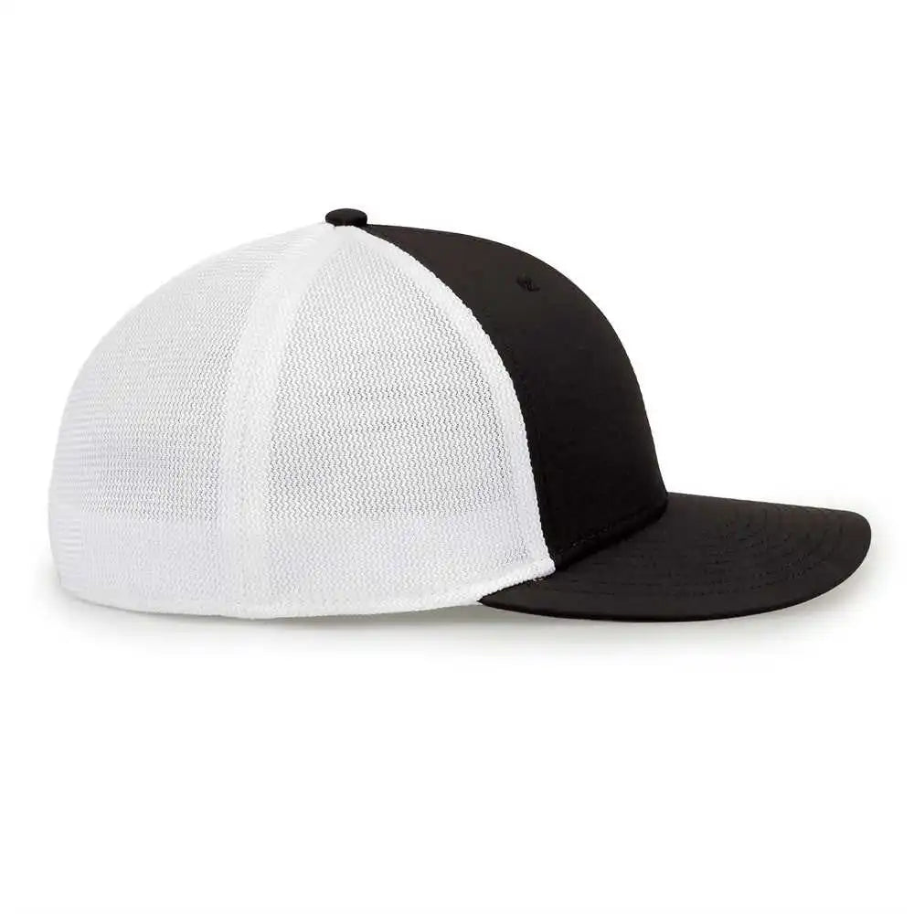 The Game Gb483 on Field Gamechanger with Diamond Mesh Cap Black White