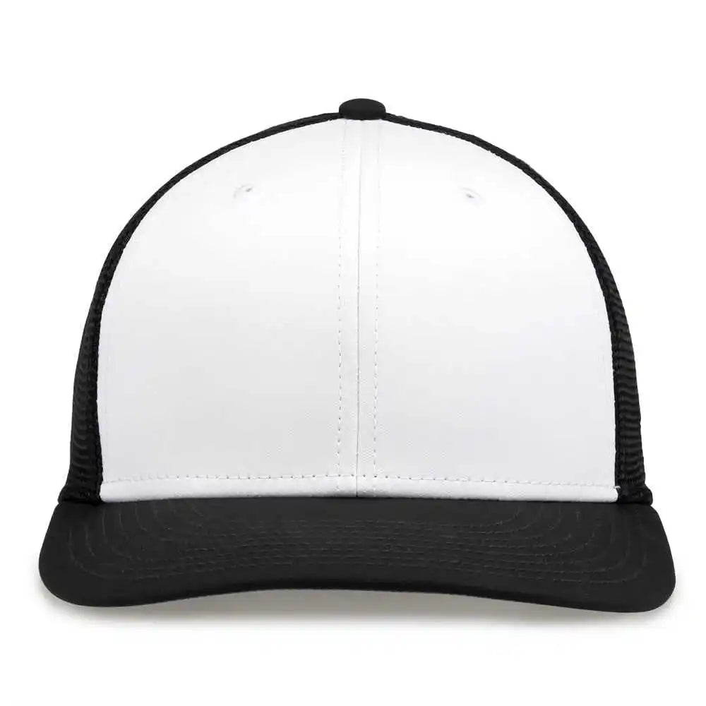 The Game Gb483 on Field Gamechanger with Diamond Mesh Cap White Black