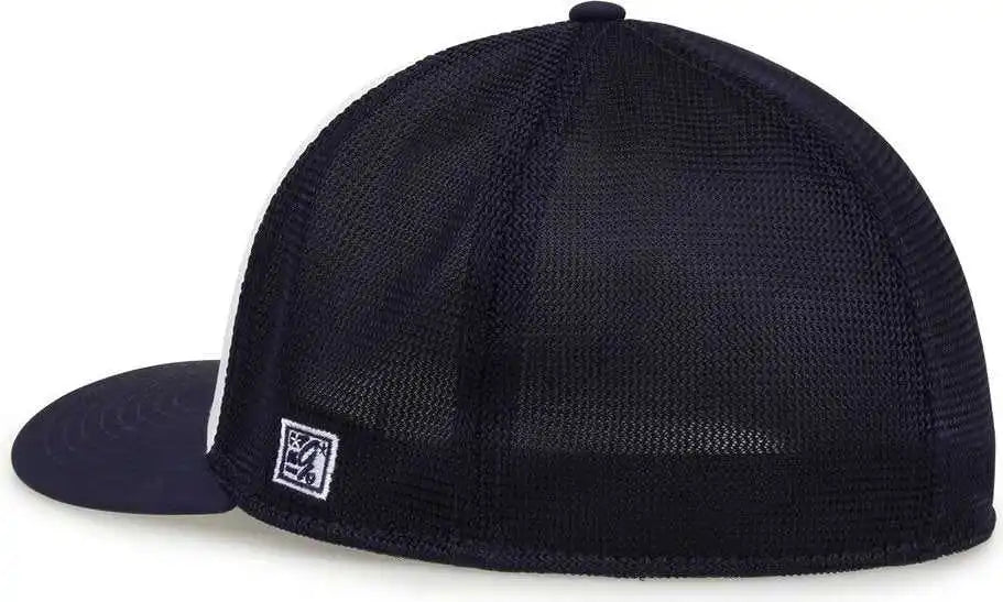 The Game Gb483 on Field Gamechanger with Diamond Mesh Cap White Navy