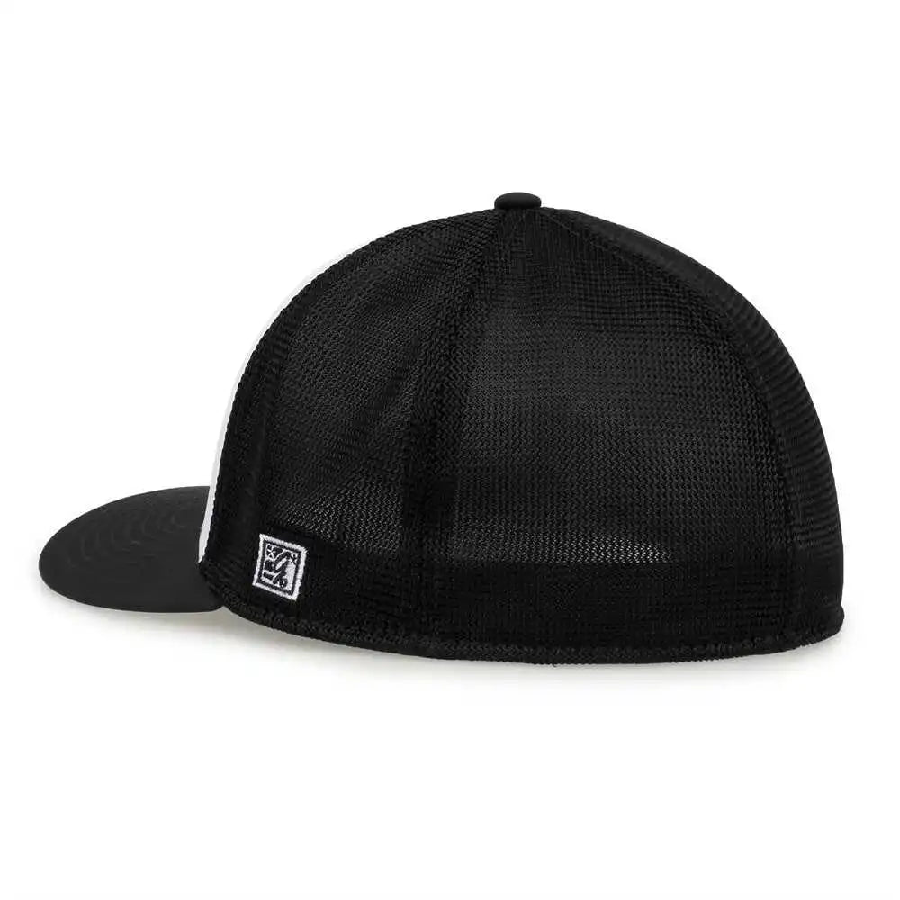 The Game Gb483 on Field Gamechanger with Diamond Mesh Cap White Black