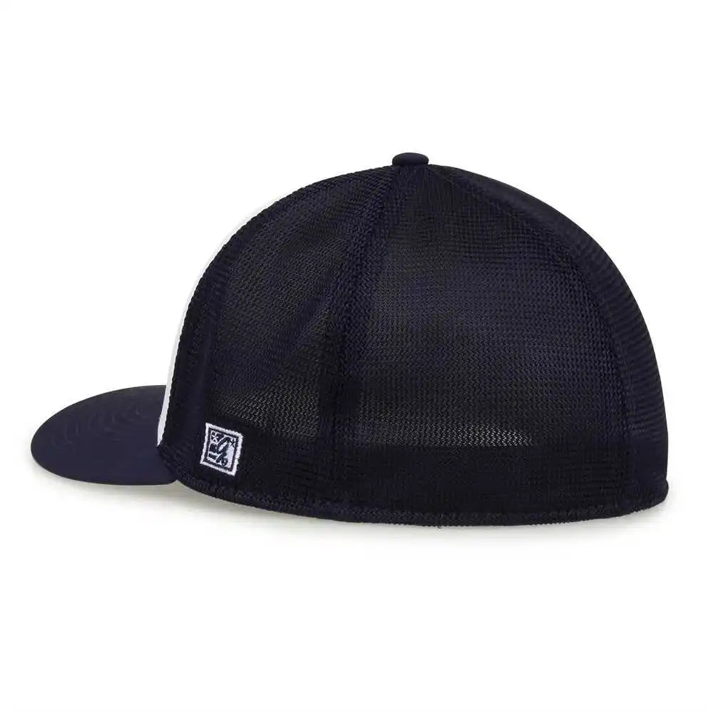 The Game Gb483 on Field Gamechanger with Diamond Mesh Cap White Navy