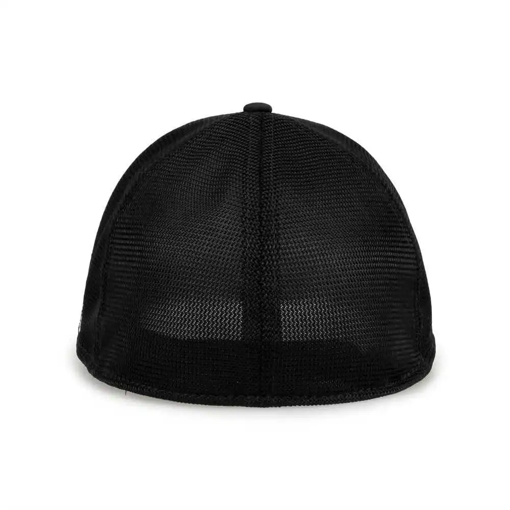 The Game Gb483 on Field Gamechanger with Diamond Mesh Cap White Black