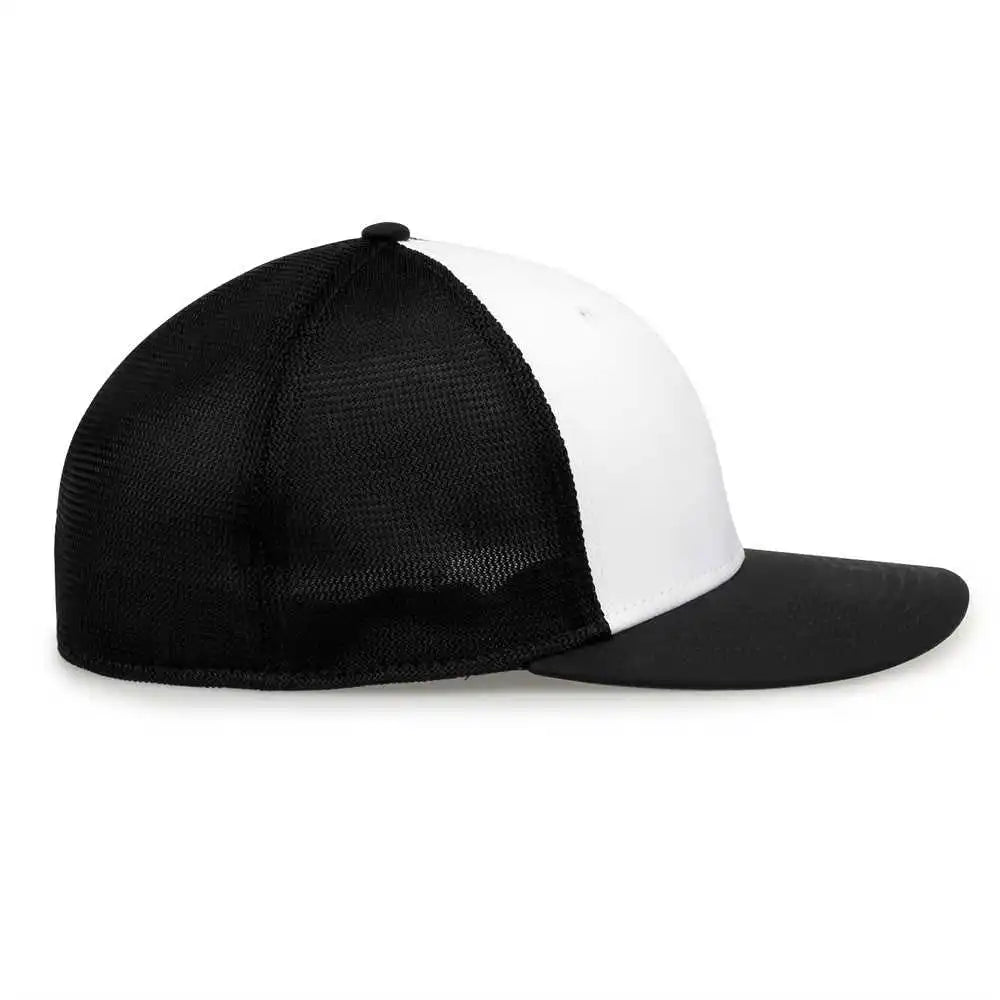 The Game Gb483 on Field Gamechanger with Diamond Mesh Cap White Black