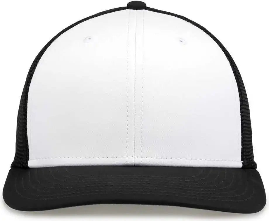 The Game Gb483 on Field Gamechanger with Diamond Mesh Cap White Black