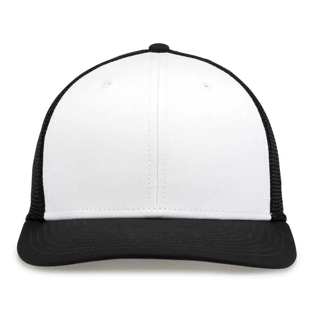 The Game Gb483 On-field Gamechanger with Diamond Mesh Cap - White Black