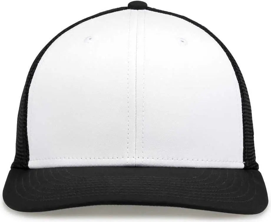 The Game Gb483 On-field Gamechanger with Diamond Mesh Cap - White Black