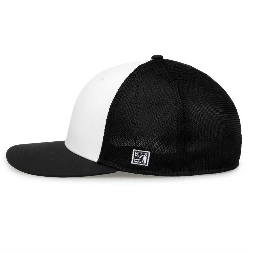The Game Gb483 On-field Gamechanger with Diamond Mesh Cap - White Black