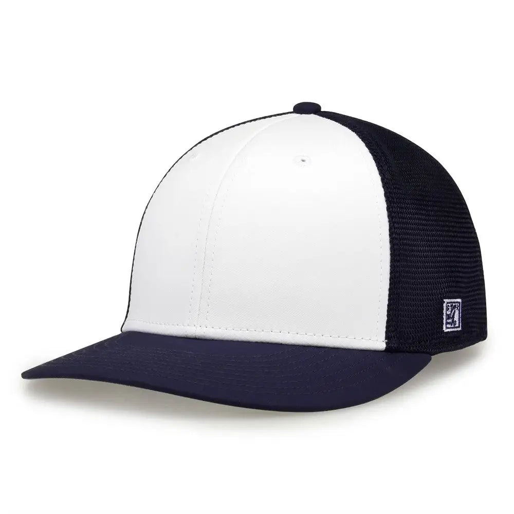 The Game Gb483 On-field Gamechanger with Diamond Mesh Cap - White Navy