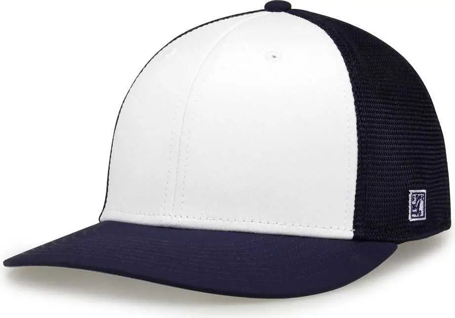 The Game Gb483 On-field Gamechanger with Diamond Mesh Cap - White Navy - 6 1/2’’ - 3/4’’