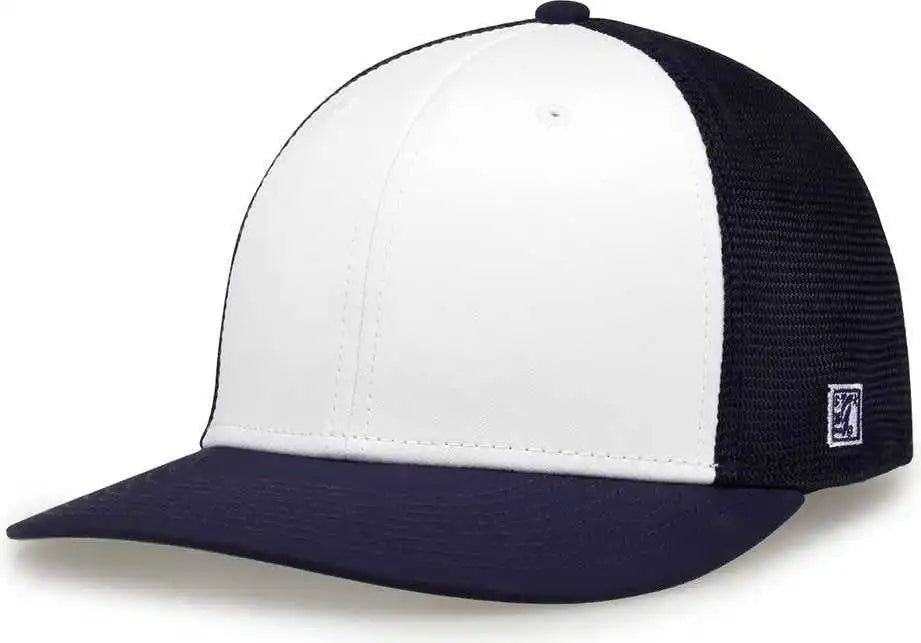 The Game Gb483a Gamechanger and Diamond Mesh Adjustable Cap White Navy / one Size Fits Most