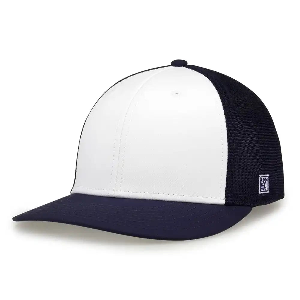 The Game Gb483a Gamechanger and Diamond Mesh Adjustable Cap White Navy / one Size Fits Most