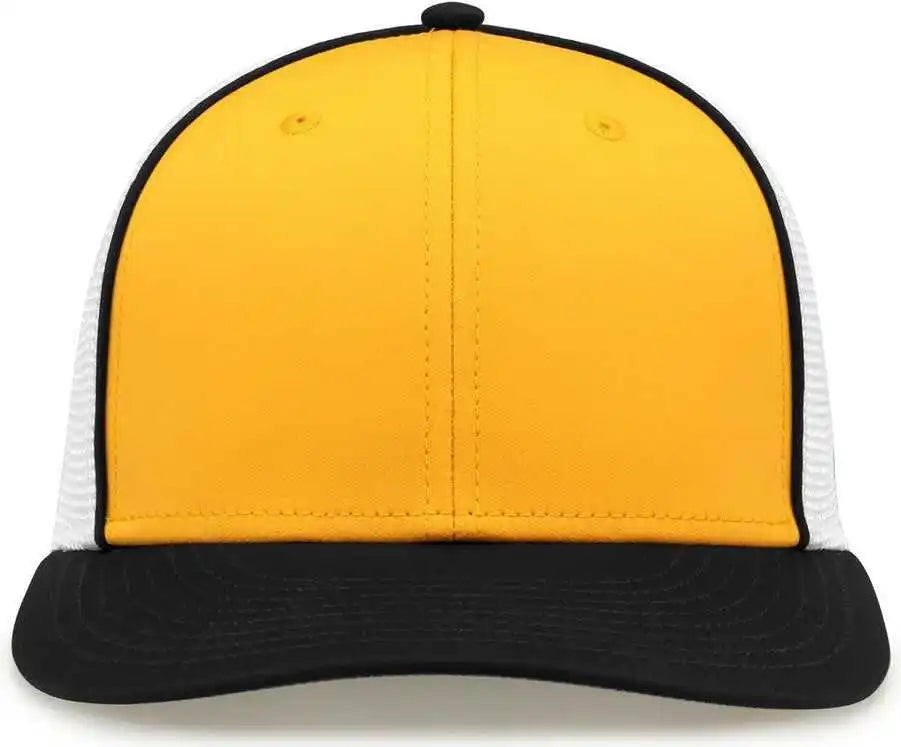 The Game Gb483p on Field Gamechanger W/ Piping & Diamond Mesh Cap Columbia Blue Navy / Xs