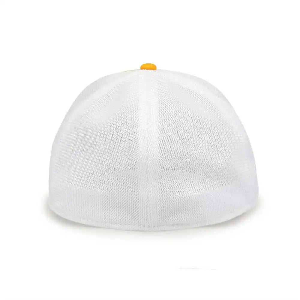 The Game Gb483p on Field Gamechanger with Piping &amp; Diamond Mesh Cap Dark Green Gold