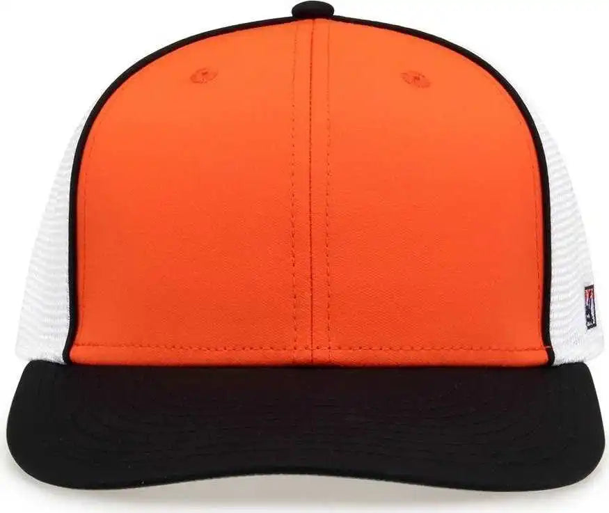 The Game Gb483p on Field Gamechanger with Piping & Diamond Mesh Cap Orange Black / 6 1/2’’ 3/4’’