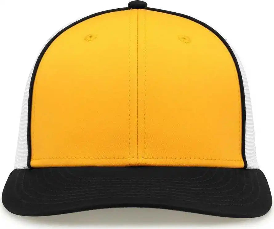 The Game Gb483p on Field Gamechanger with Piping & Diamond Mesh Cap Athletic Gold Black / 6 1/2’’ 3/4’’