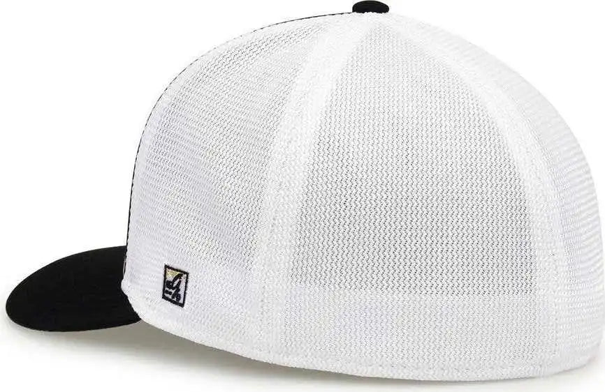The Game Gb483p on Field Gamechanger with Piping &amp; Diamond Mesh Cap Vegas Gold Black