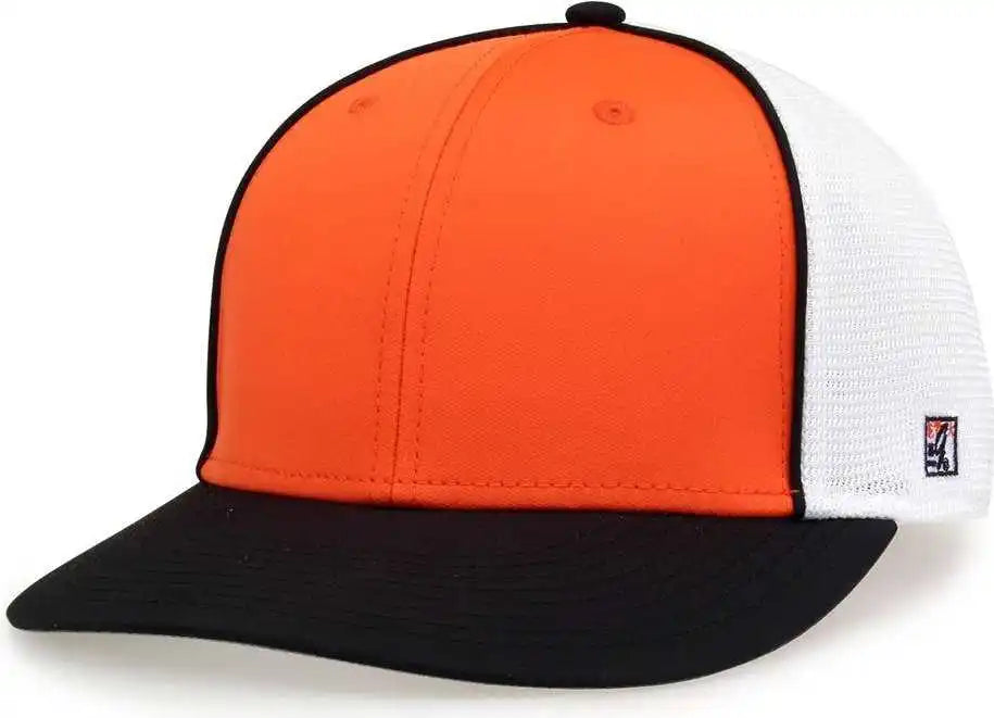 The Game Gb483p on Field Gamechanger with Piping & Diamond Mesh Cap Orange Black / 6 1/2’’ 3/4’’