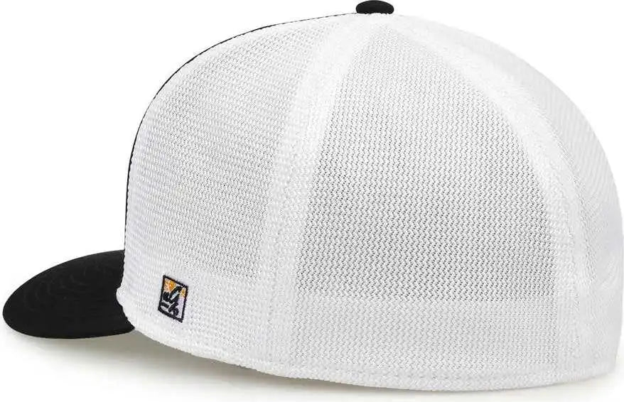 The Game Gb483p on Field Gamechanger with Piping &amp; Diamond Mesh Cap Athletic Gold Black