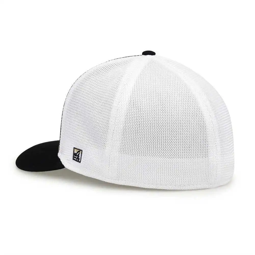 The Game Gb483p on Field Gamechanger with Piping &amp; Diamond Mesh Cap Vegas Gold Black