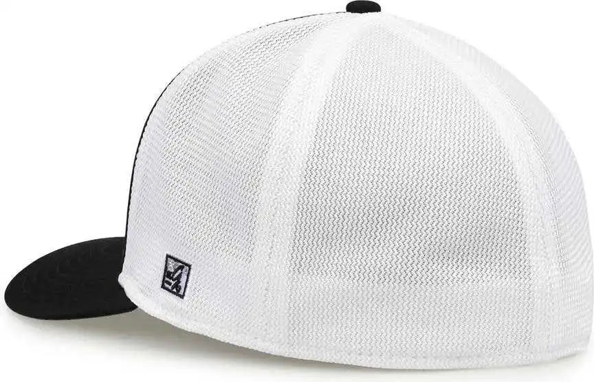 The Game Gb483p on Field Gamechanger with Piping &amp; Diamond Mesh Cap Grey Black
