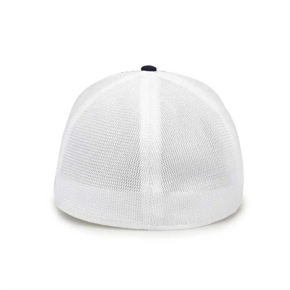 The Game Gb483p on Field Gamechanger with Piping &amp; Diamond Mesh Cap Athletic Gold Navy
