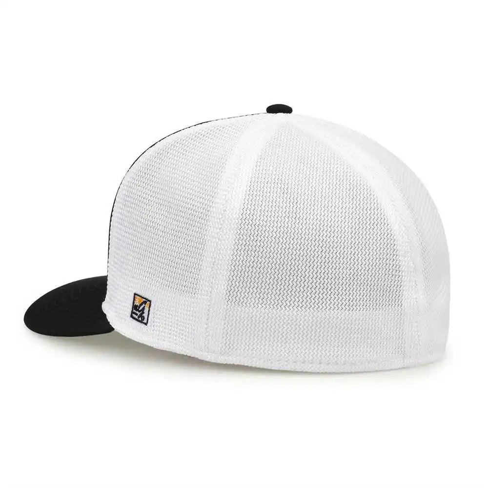 The Game Gb483p on Field Gamechanger with Piping &amp; Diamond Mesh Cap Athletic Gold Black