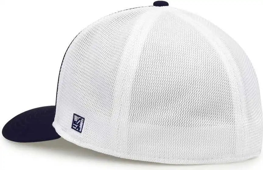 The Game Gb483p on Field Gamechanger with Piping &amp; Diamond Mesh Cap Grey Navy