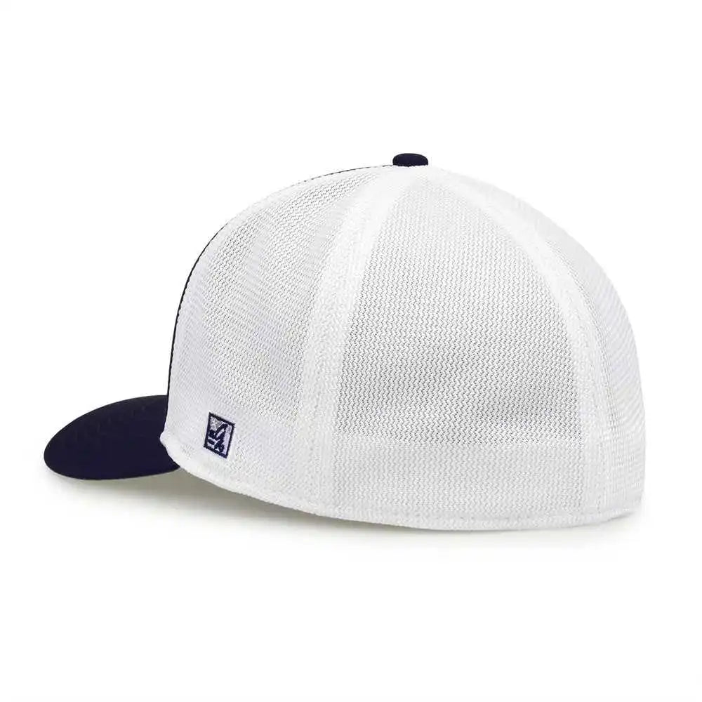 The Game Gb483p on Field Gamechanger with Piping &amp; Diamond Mesh Cap Grey Navy