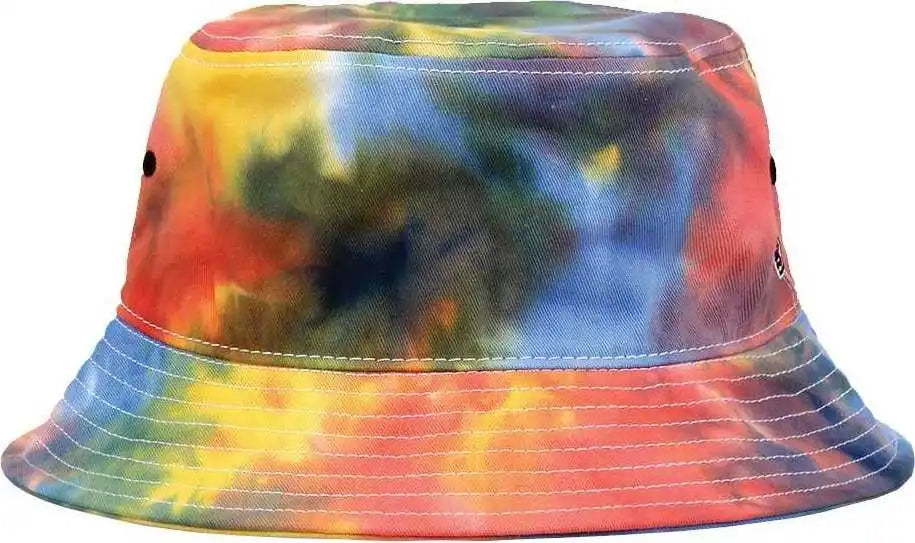 The Game Gb493 Newport Bucket Hat Black Rainbow Multi Colored / 7 1/4’’ 5/8’’