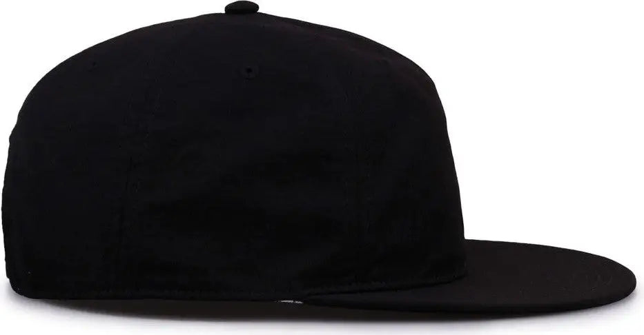 The Game Gb501 5 Panel Poly Snapback Cap - Black