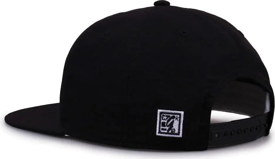 The Game Gb501 5 Panel Poly Snapback Cap - Black