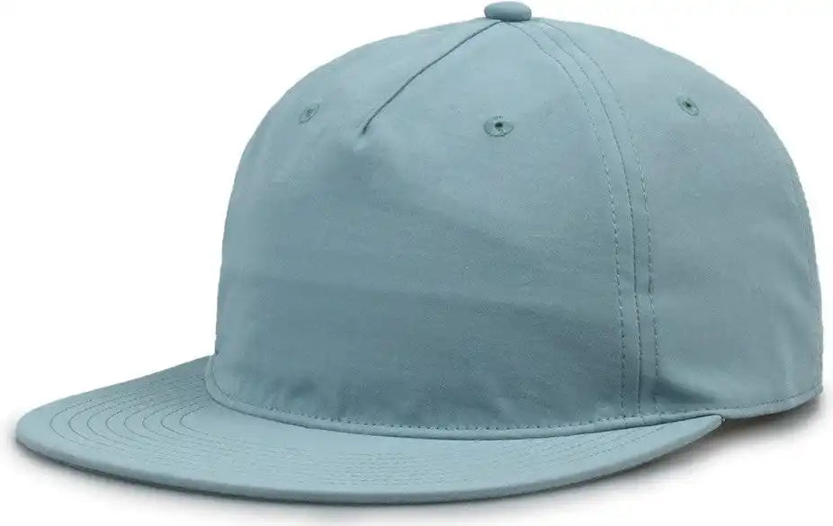 The Game Gb501 5 Panel Poly Snapback Cap - Blue Surf - Osfm