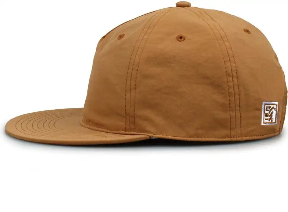 The Game Gb501 5 Panel Poly Snapback Cap Copper Tan / Osfm