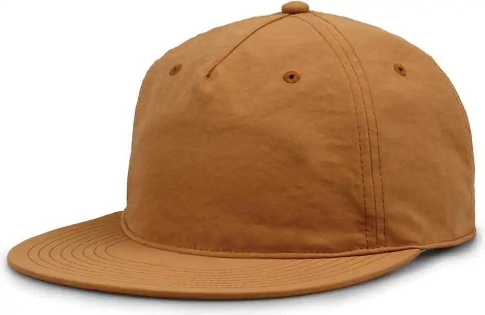 The Game Gb501 5 Panel Poly Snapback Cap Copper Tan / Osfm