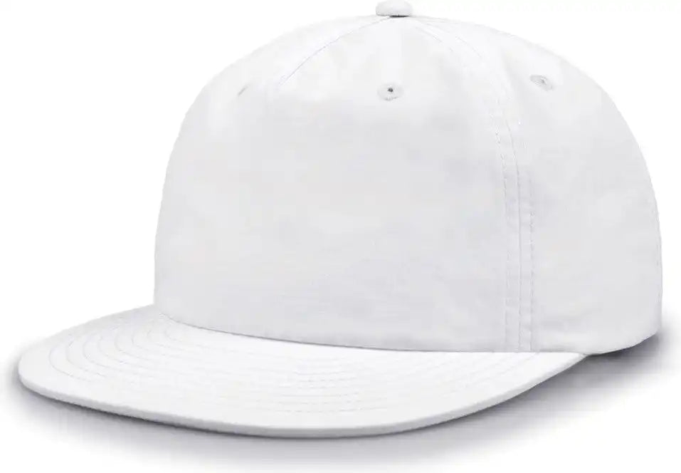 The Game Gb501 5 Panel Poly Snapback Cap - White