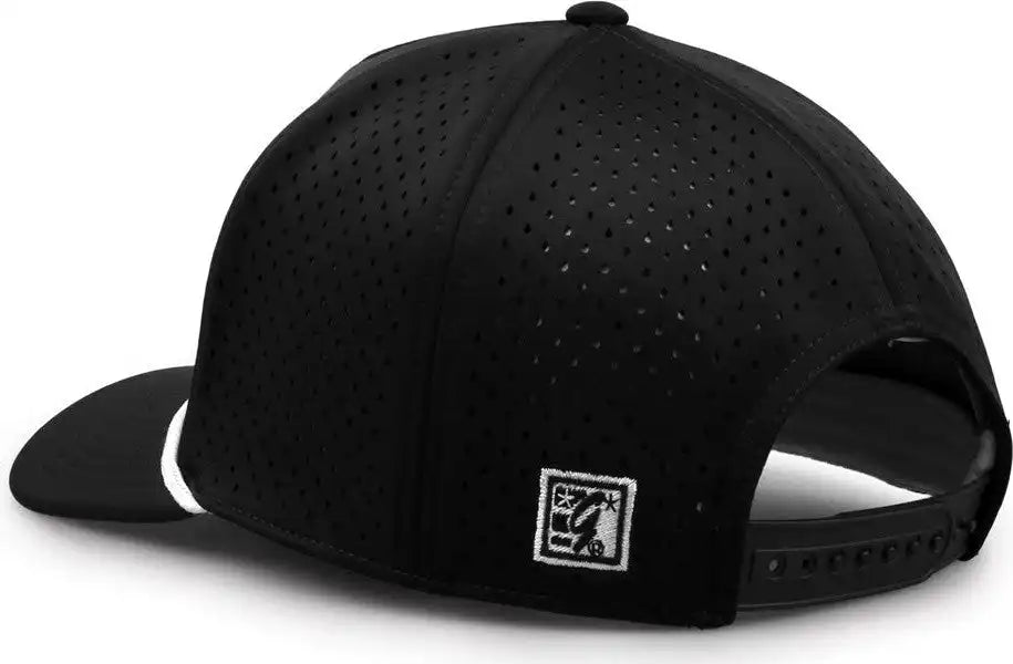 The Game Gb505r Neocool 5 Panel Snapback with Rope Cap Black White / Osfm