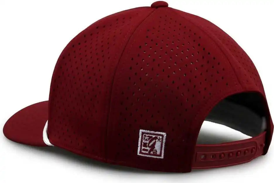 The Game Gb505r Neocool 5 Panel Snapback with Rope Cap Cardinal White / Osfm