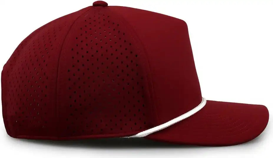 The Game Gb505r Neocool 5 Panel Snapback with Rope Cap Cardinal White / Osfm
