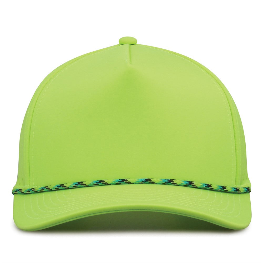 The Game Gb505r Neocool 5 Panel Snapback with Rope Cap - Citron