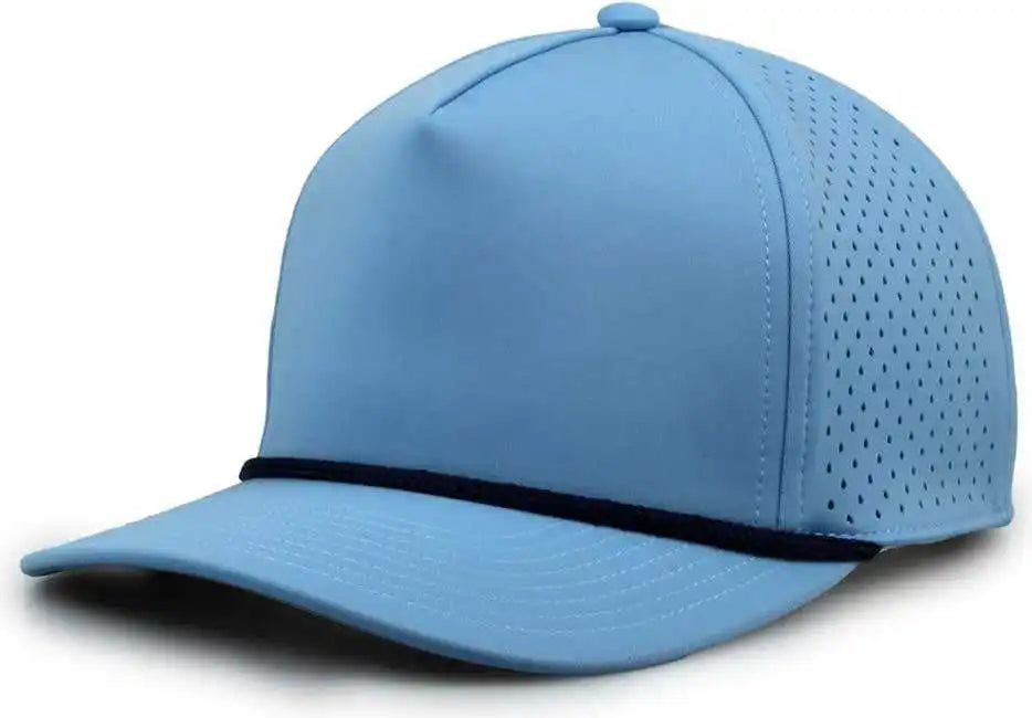 The Game Gb505r Neocool 5 Panel Snapback with Rope Cap Columbia Blue Navy / Osfm