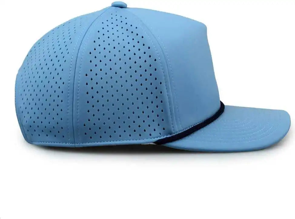 The Game Gb505r Neocool 5 Panel Snapback with Rope Cap Columbia Blue Navy / Osfm