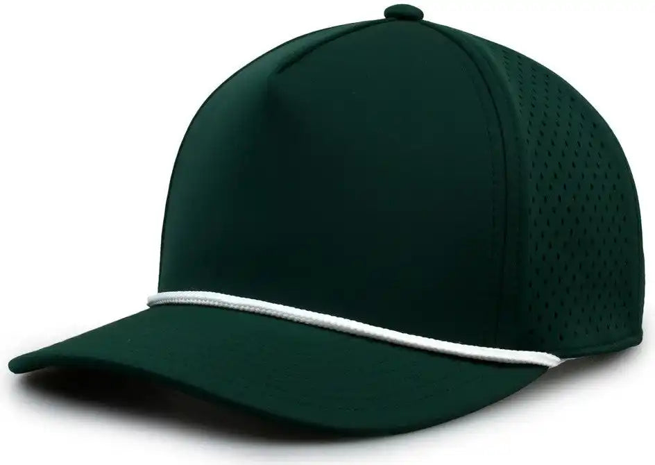 The Game Gb505r Neocool 5 Panel Snapback with Rope Cap Dark Green Forest / Osfm