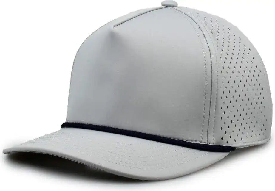 The Game Gb505r Neocool 5 Panel Snapback with Rope Cap Gray Navy / Osfm